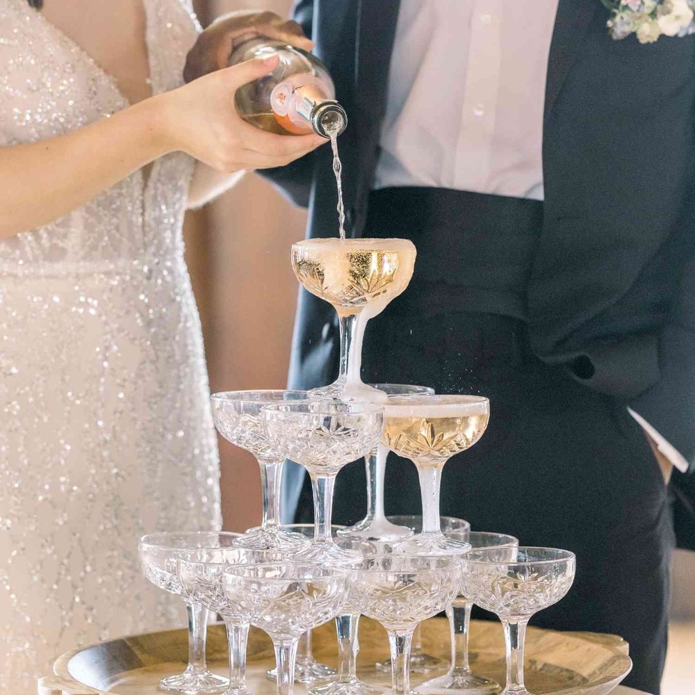 Plastic Champaign Tower Coup Glasses (80)